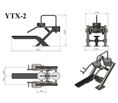 Тренажер уличный Жим от груди лежа YTX2, фото 1