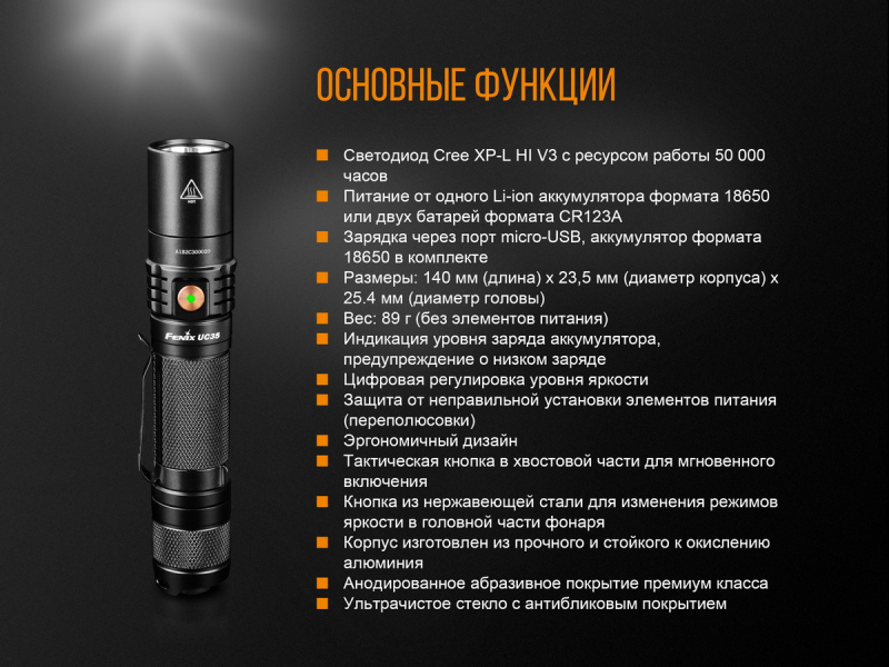 Фонарь Fenix UC35 V2.0, фото 18