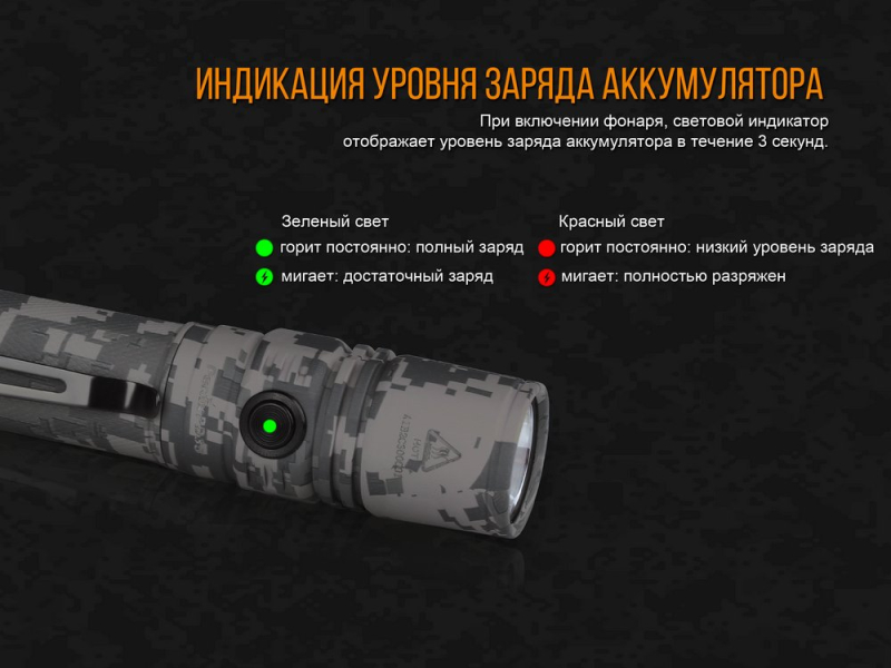 Фонарь Fenix PD35 V2.0 Camo Edition Cree XP-L HI LED, фото 13