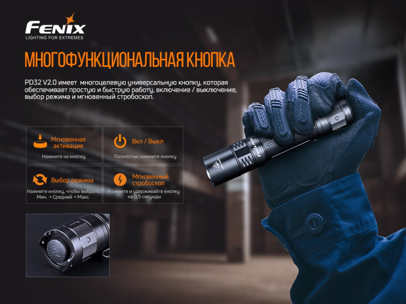 Фонарь Fenix PD32 V2.0, фото 7