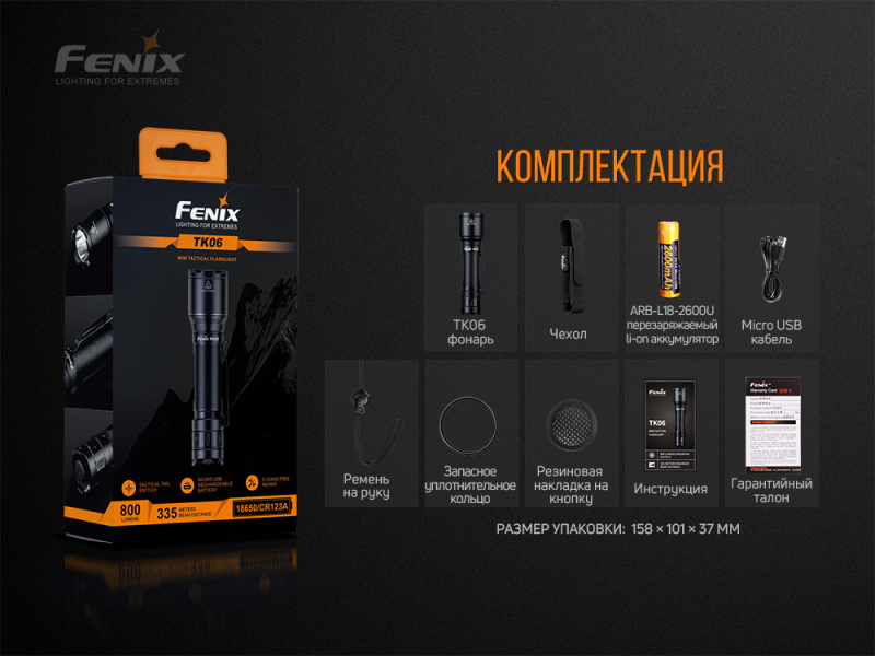 Фонарь Fenix TK06 Cree SST20 L4, фото 13