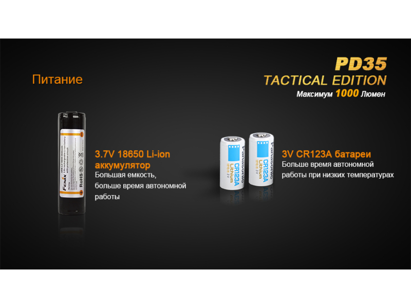 Фонарь Fenix PD35 Cree X5-L (V5) TAC (Tactical Edition), фото 12